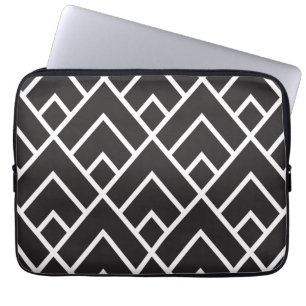 Stylish Geometric Diamond Grid Pattern Laptop Sleeve