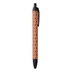 Stylish geometric ornament black ink pen