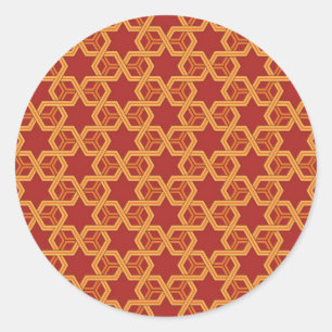 Stylish geometric ornament classic round sticker