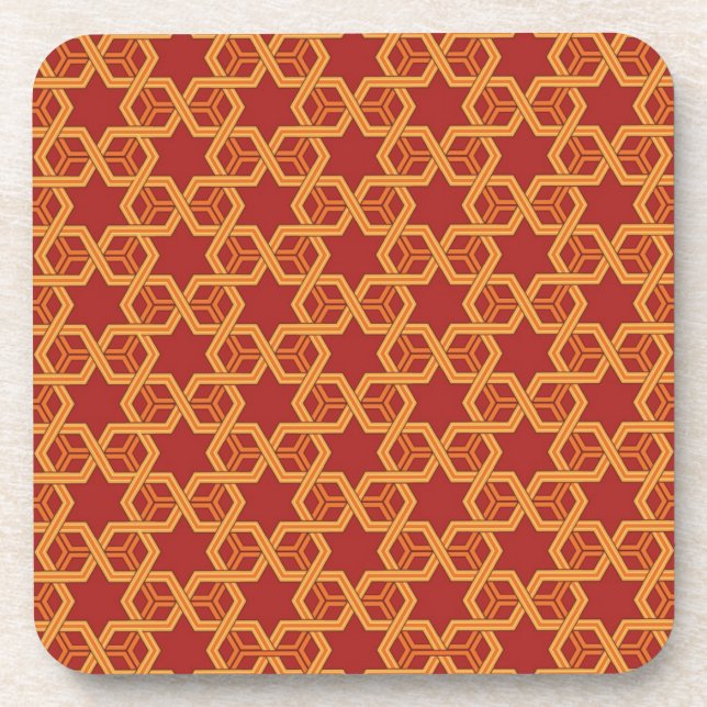 Stylish geometric ornament coaster (Front)