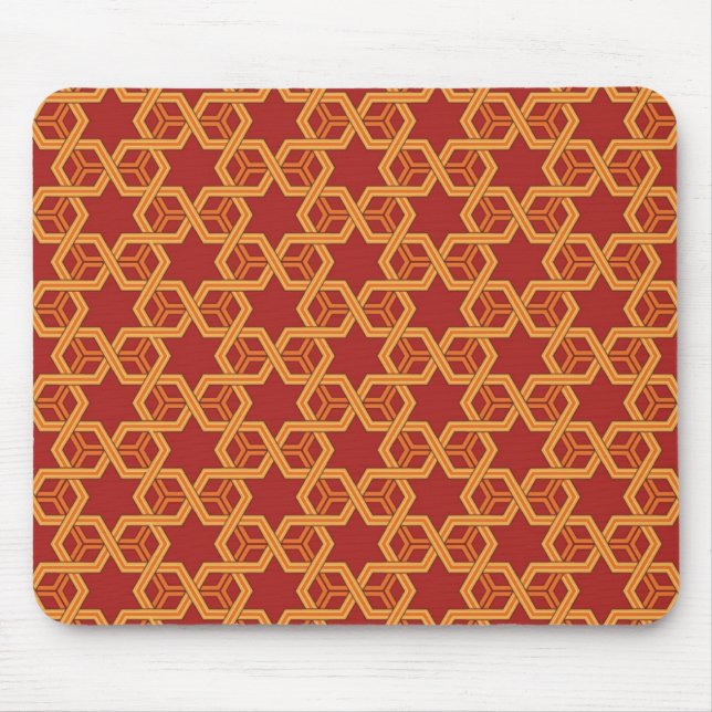 Stylish geometric ornament mouse pad (Front)