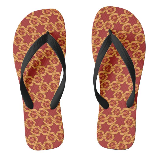 Stylish geometric ornament thongs (Footbed)