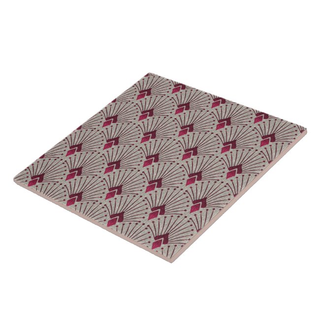 Stylish geometric pattern, art deco.  ceramic tile (Side)