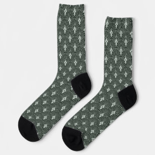 Stylish geometric pattern, art deco. socks