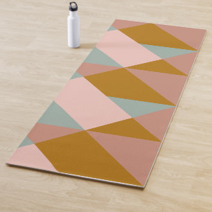 Stylish Geometric Pattern Pretty Earthy Neutrals Yoga Mat