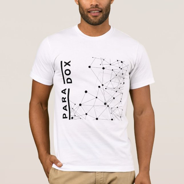 Stylish Geometric Polygon Design with Paradox word T-Shirt (Front)