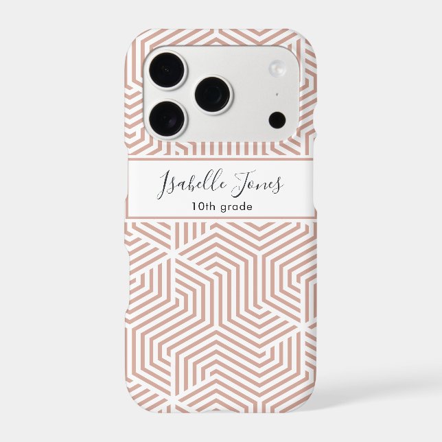 stylish geometric script personalised school   Cas (Back)