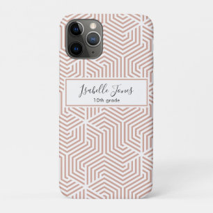 stylish geometric script personalised school   Cas iPhone 11 Pro Case