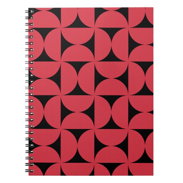 Stylish Geometric Shapes Pattern In Pink Colours   Notebook (Front)