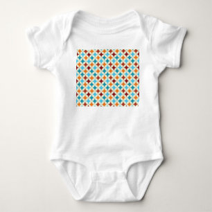 Stylish Geometric: Vintage Seamless Pattern Baby Bodysuit
