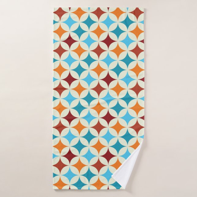 Stylish Geometric: Vintage Seamless Pattern Bath Towel (Bath Towel)