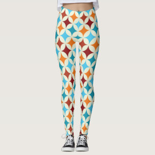 Stylish Geometric: Vintage Seamless Pattern Leggings