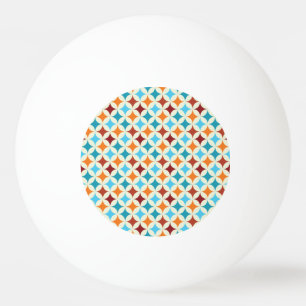Stylish Geometric: Vintage Seamless Pattern Ping Pong Ball