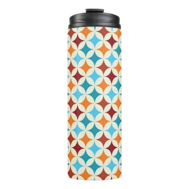 Stylish Geometric: Vintage Seamless Pattern Thermal Tumbler (Front)
