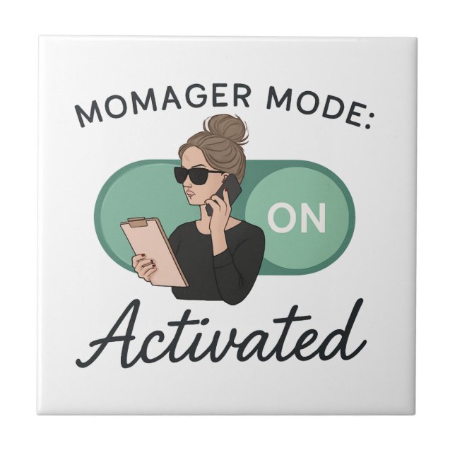 Stylish Gift for Boss Moms Ceramic Tile (Front)