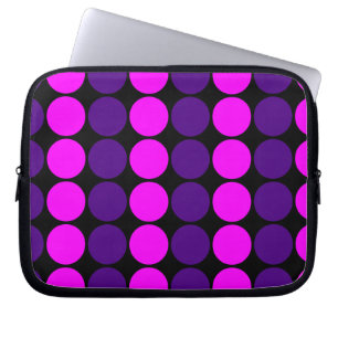 Stylish Gifts for Girls : Pink & Purple Polka Dots Laptop Sleeve