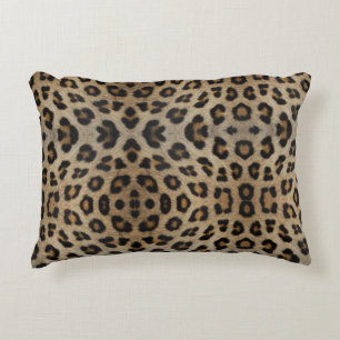 Stylish girly chic leopard fur animal print chic decorative cushion