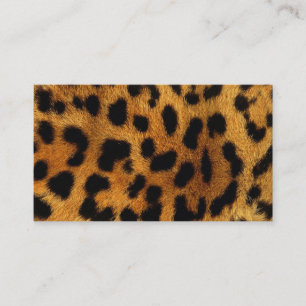 stylish girly chic safari animal print leopard business card