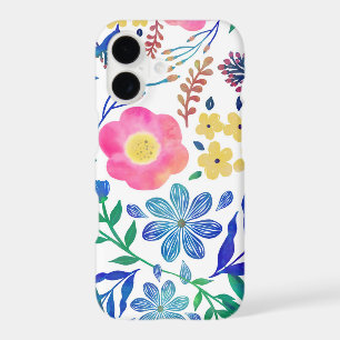 Stylish girly pink flowers hand paint design