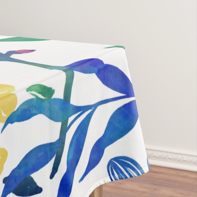 Stylish girly pink flowers hand paint design tablecloth (In Situ)