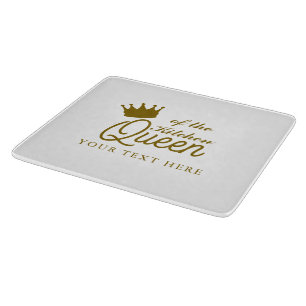 Stylish Glass Chef Board Perfect for Kitchen Queen