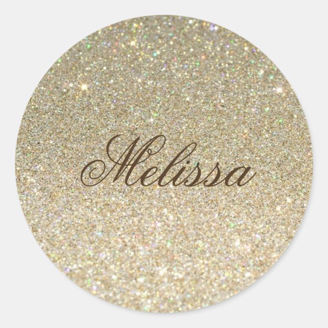 Stylish Glitter Custom Sticker (Front)