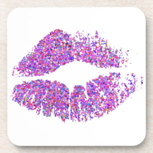 Stylish Glitter Lips #11 Coaster