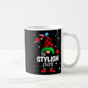 Stylish Gnome Red Buffalo Plaid Matching Family Ch Coffee Mug