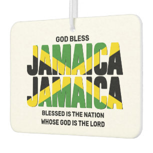Stylish GOD BLESS JAMAICA JAMAICA Flag Car Air Freshener