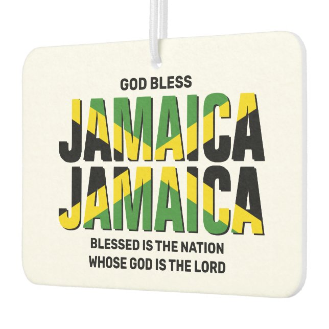 Stylish GOD BLESS JAMAICA JAMAICA Flag Car Air Freshener (Left)