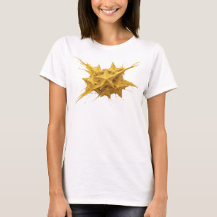 Stylish Gold Abstract Stars Art Composition T-Shirt