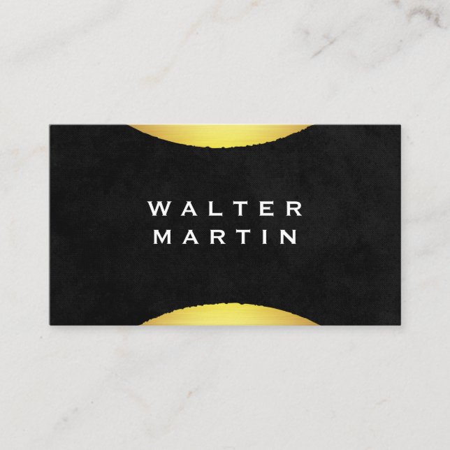 Stylish Gold Accent Business Card (Front)