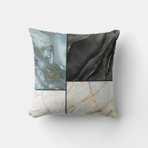 Stylish Gold black and white Marble pattern Cushion