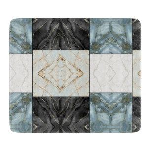 Stylish Gold black and white Marble pattern Cutting Board