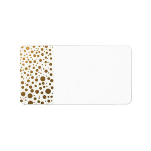 Stylish Gold Foil Confetti Dots Label