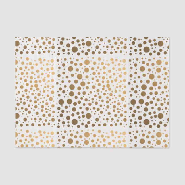 Stylish Gold Foil Confetti Dots Tissue Paper (Front)