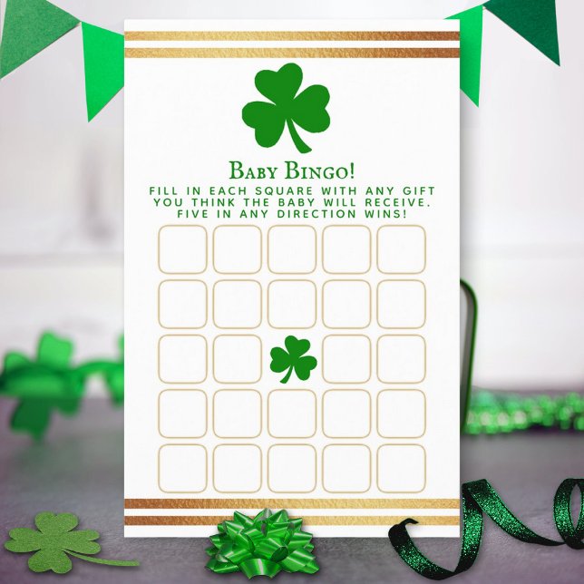 Stylish Gold Foil St. Patrick's Day Baby Shower (Creator Uploaded)