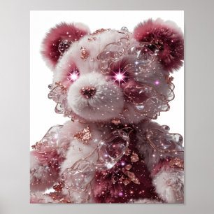 Stylish Gold GEM ENCRUSTED TEDDY BEAR Poster