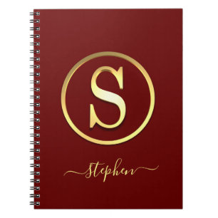 Stylish Gold Initial S Notebook