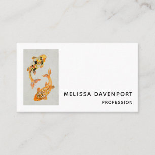 Stylish Gold Koi Fish Business Card