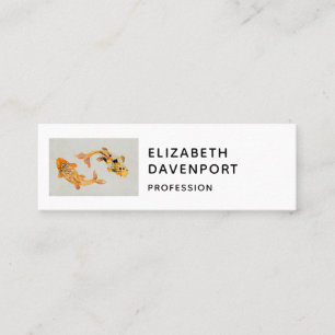 Stylish Gold Koi Fish Mini Business Card