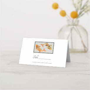 Stylish Gold Koi Fish Place Card