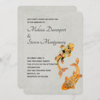 Stylish Gold Koi Fish  Wedding
