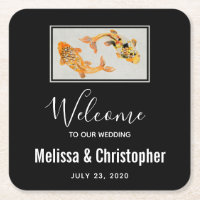 Stylish Gold Koi Fish Wedding