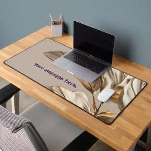 Stylish Gold Leaf  Desk Mat