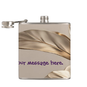 Stylish Gold Leaf Hip Flask