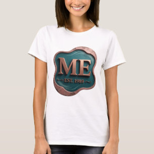 Stylish Gold ME EST 1989 Graphic Design T-Shirt