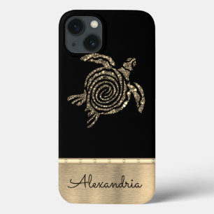 Stylish Gold Mosaic Turtle  iPhone 13 Case