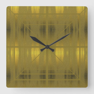 Stylish Gold Square Wall Clock