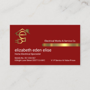 Stylish Gold Tab On Stunning Red Layer Business Card